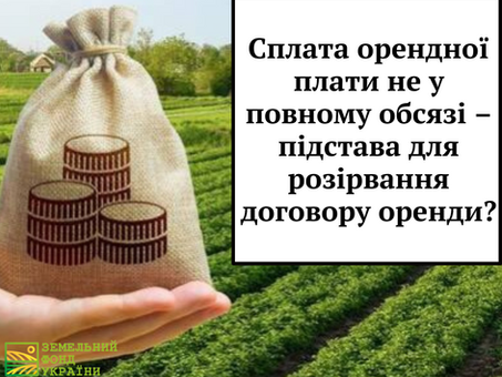 Сплата орендної плати не у повному обсязі – підстава для розірвання договору оренди?