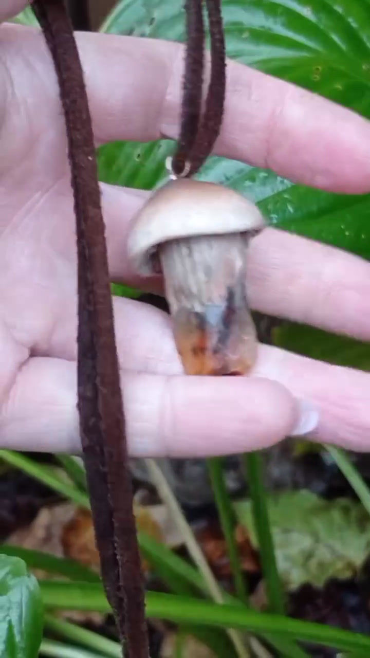 Прев'ю: Кулон "Бурштиновий гриб"