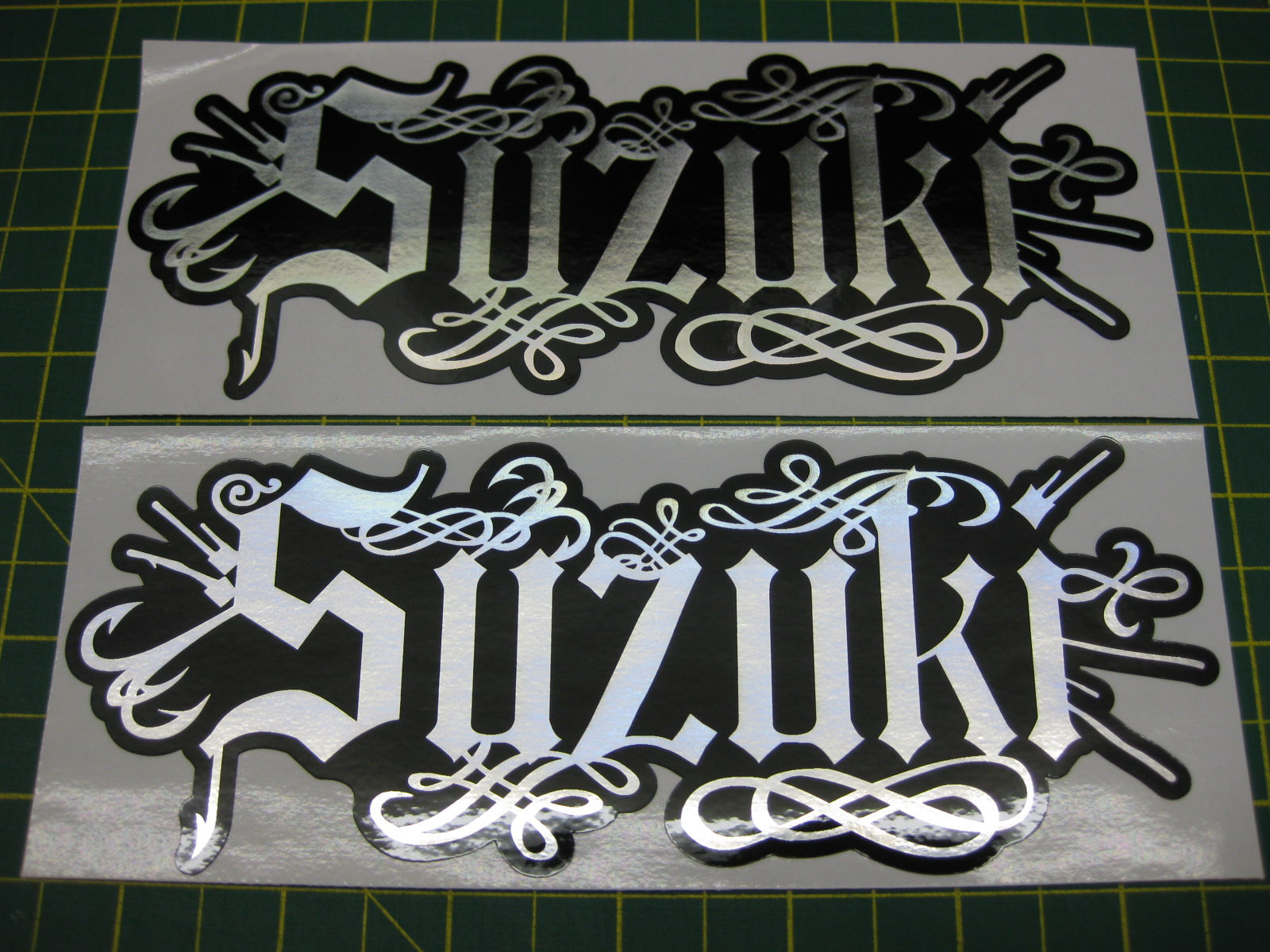 2 Suzuki Relentless Style Chrome on black