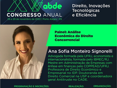 XV Congresso Anual da Associação Brasileira de Direito e Economia: “Direito, Inovações Tecnológicas e Eficiência”