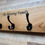 Thumbnail: Personalised solid oak coat rack - triple - Family name
