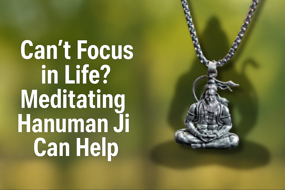 Can’t Focus in Life? Meditating Hanuman Ji Pendant Can Help
