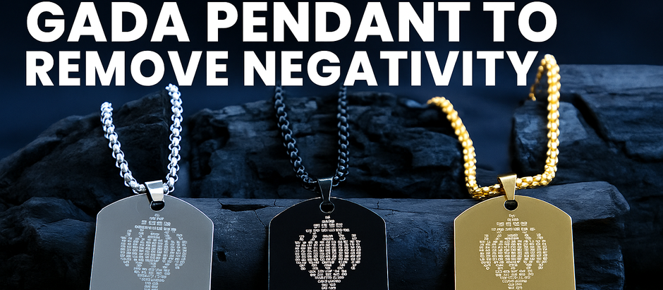 Ram Ram Engraved Gada Pendant to Remove Negativity