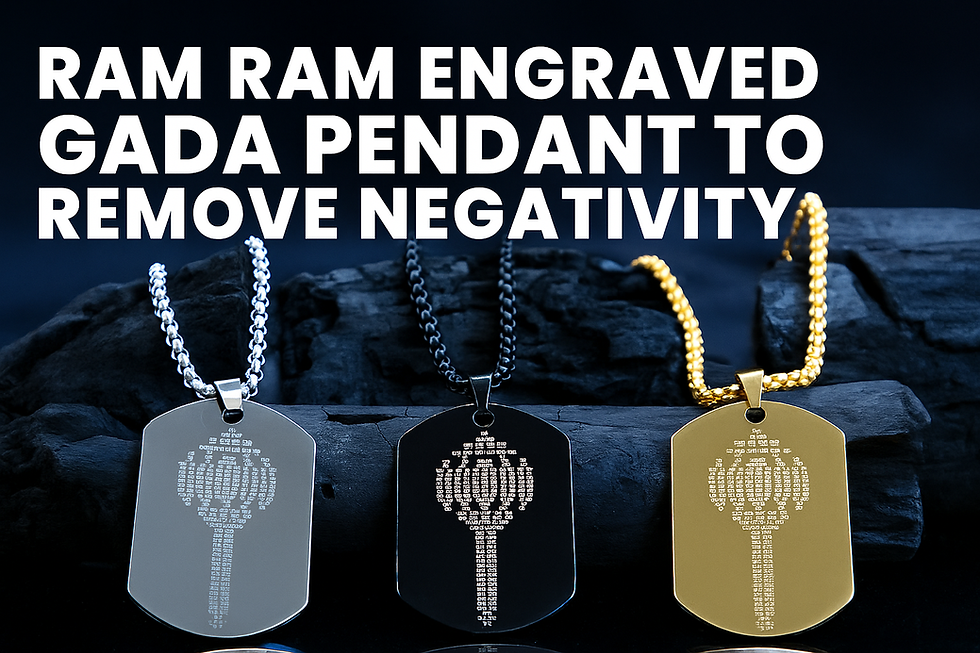 Ram Ram Engraved Gada Pendant to Remove Negativity