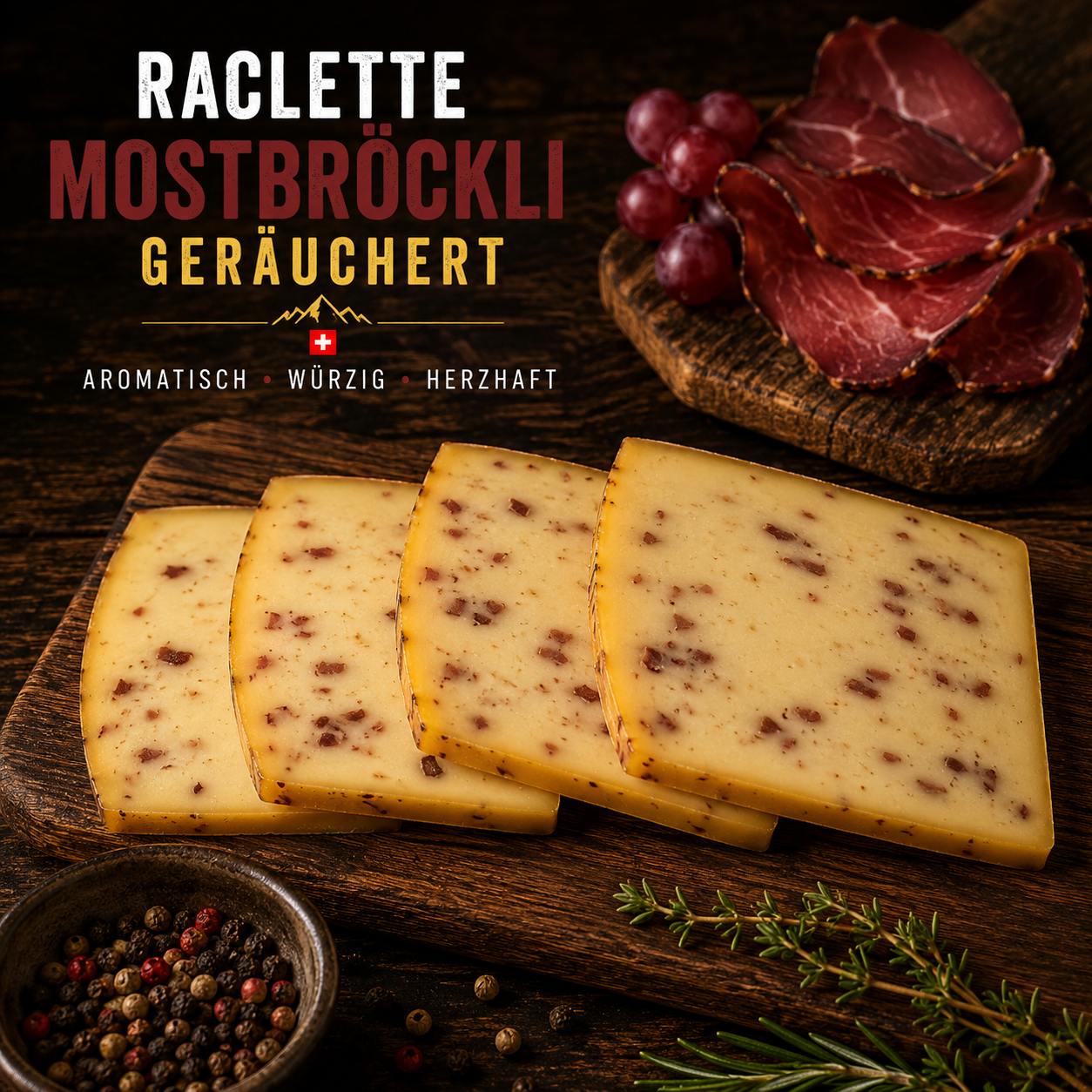 Mostbröckli geräuchert Raclette 200g