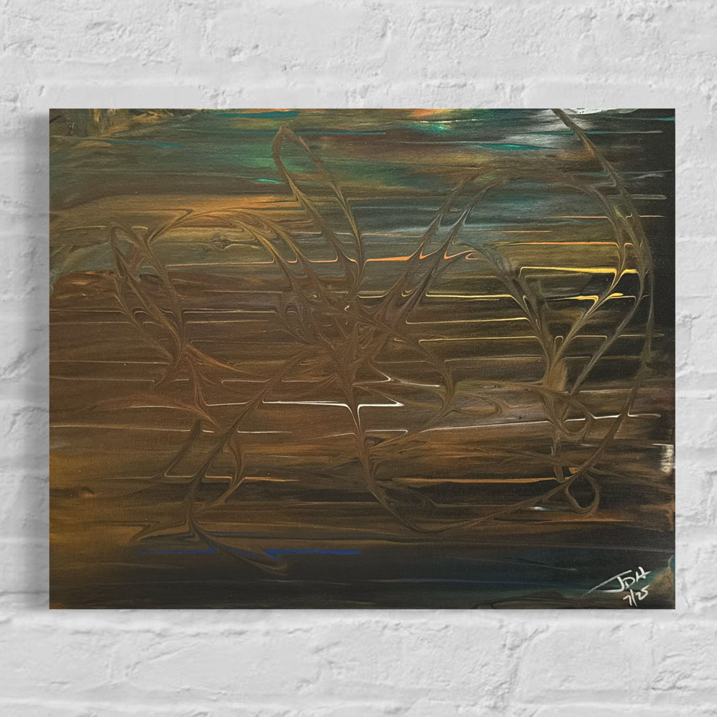 The Serpent's Alloy | 16 x 20 x 1 in | Abstract Painting