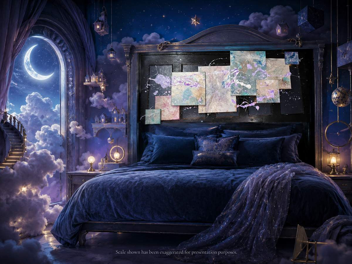 Moonlit Nautilus | 36 x 77 x 7 in | Mixed Media Artwork