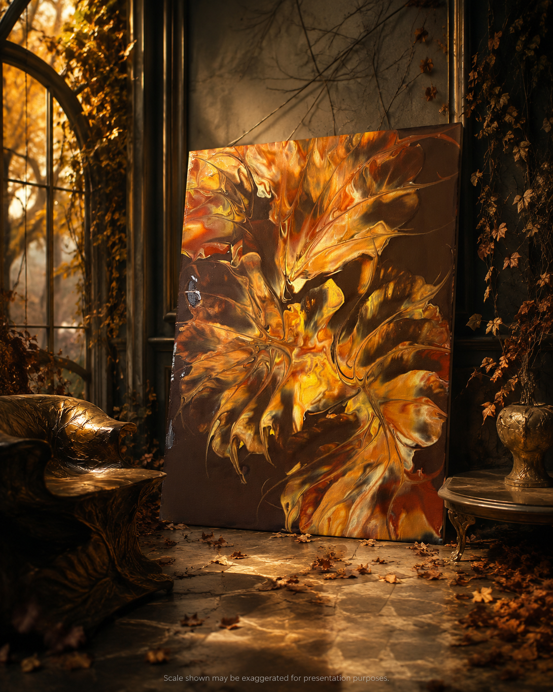 The Last Leaf's Confession | 14 x 11 x 1 in | Abstract Painting