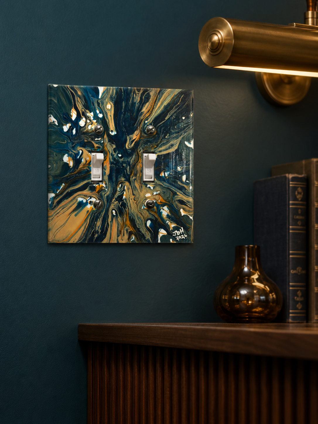 Riftflare  |  5.25 x 5.25 x .25in |  Painted Lightswitch Cover