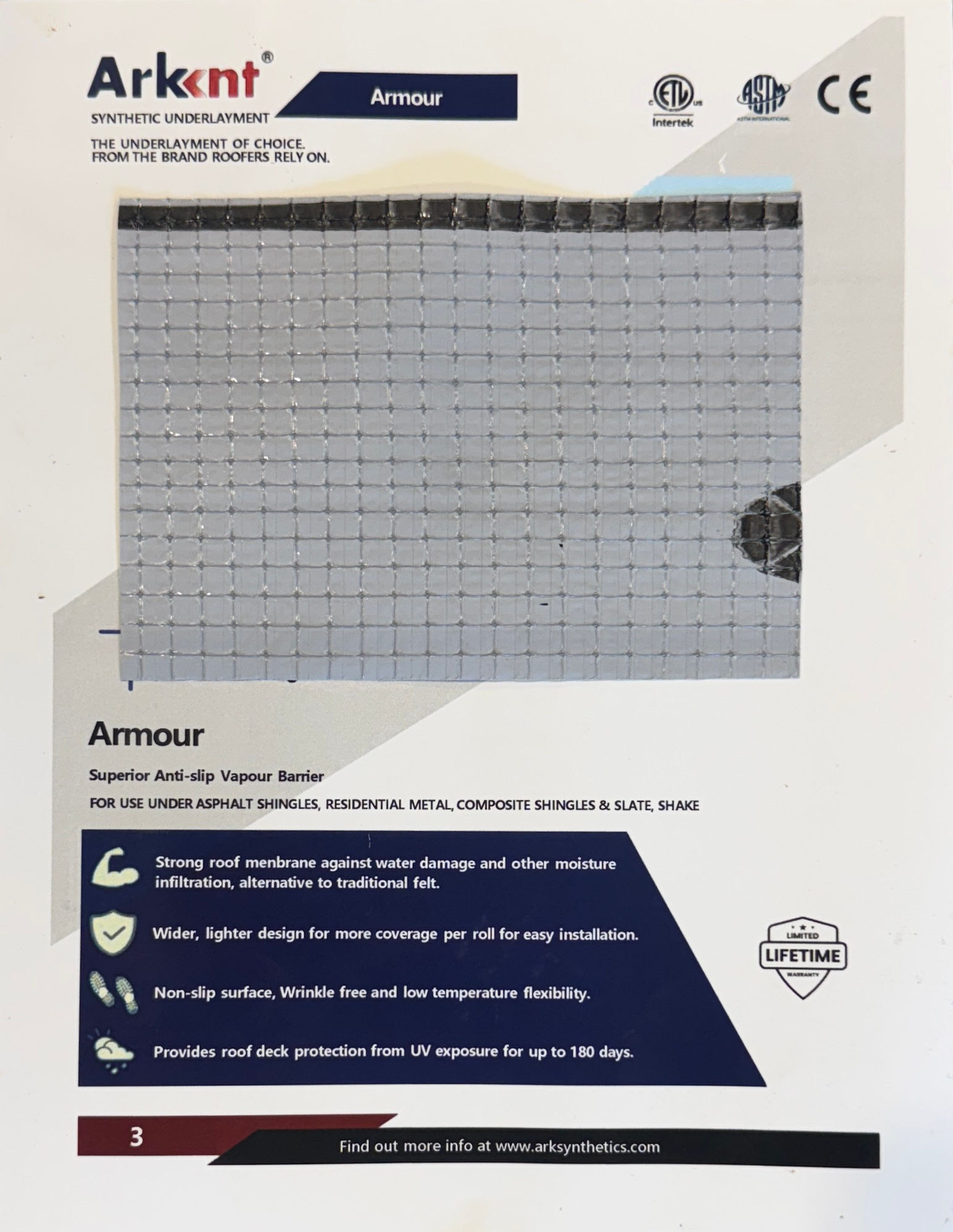 ARMOUR 30 90gsm 36 Roll Count Skid @ $79.99 per roll