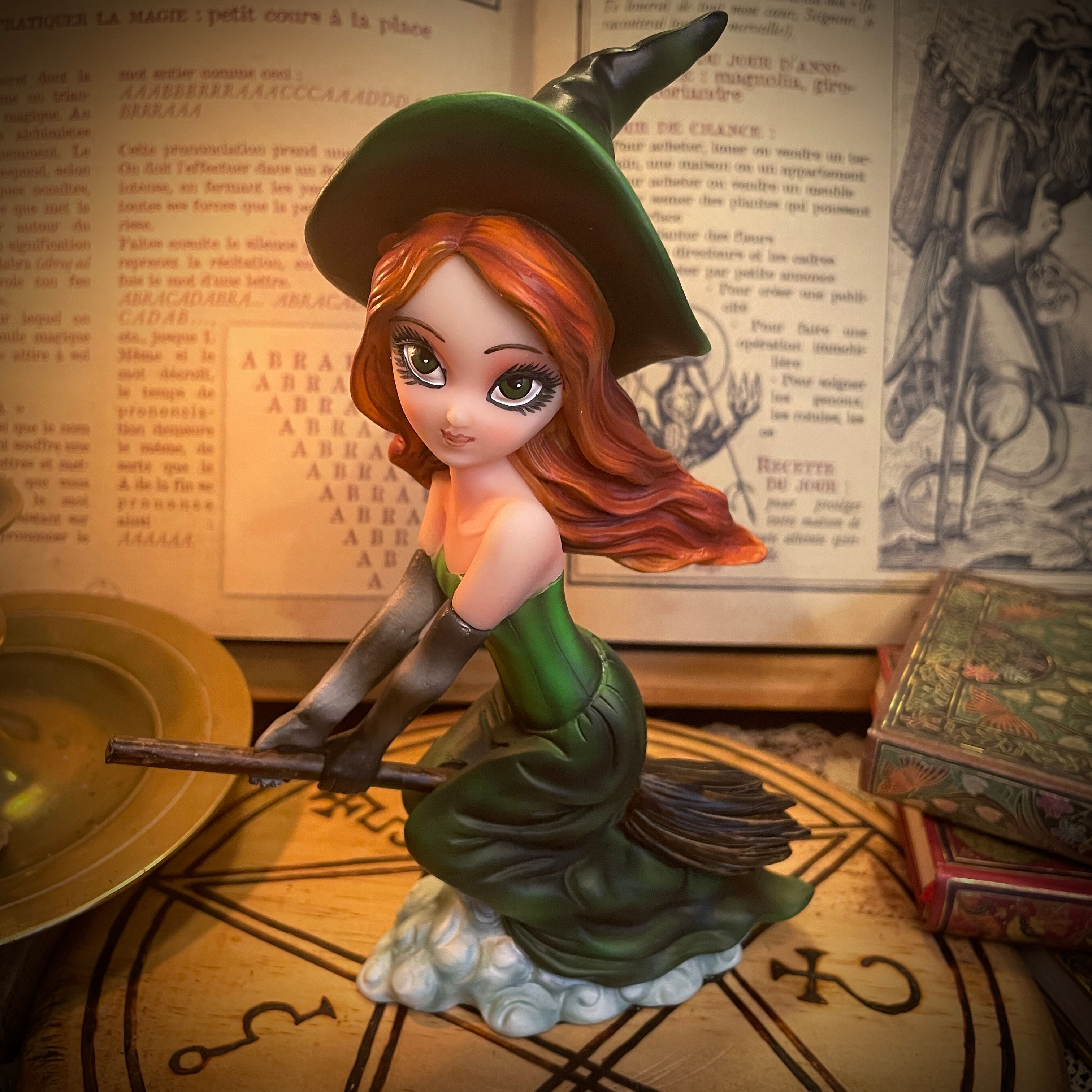 Figurine Sorcière - Saule & son balai