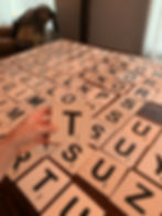 Set of Handpainted Giant Scrabble Tiles