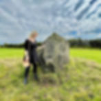 Visiting the Millennium Stone, which was laid in 2000 to commemorate our family roots in the area.