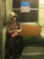 Riding the train in Japan