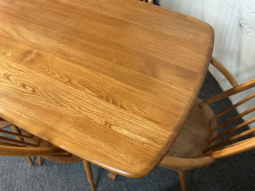 Thumbnail: Ercol Windsor Dining Table and Six Ercol Windsor Quaker Back Chairs
