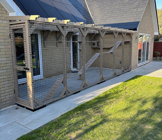 Pergola style catio by Custom Pet Enclosures