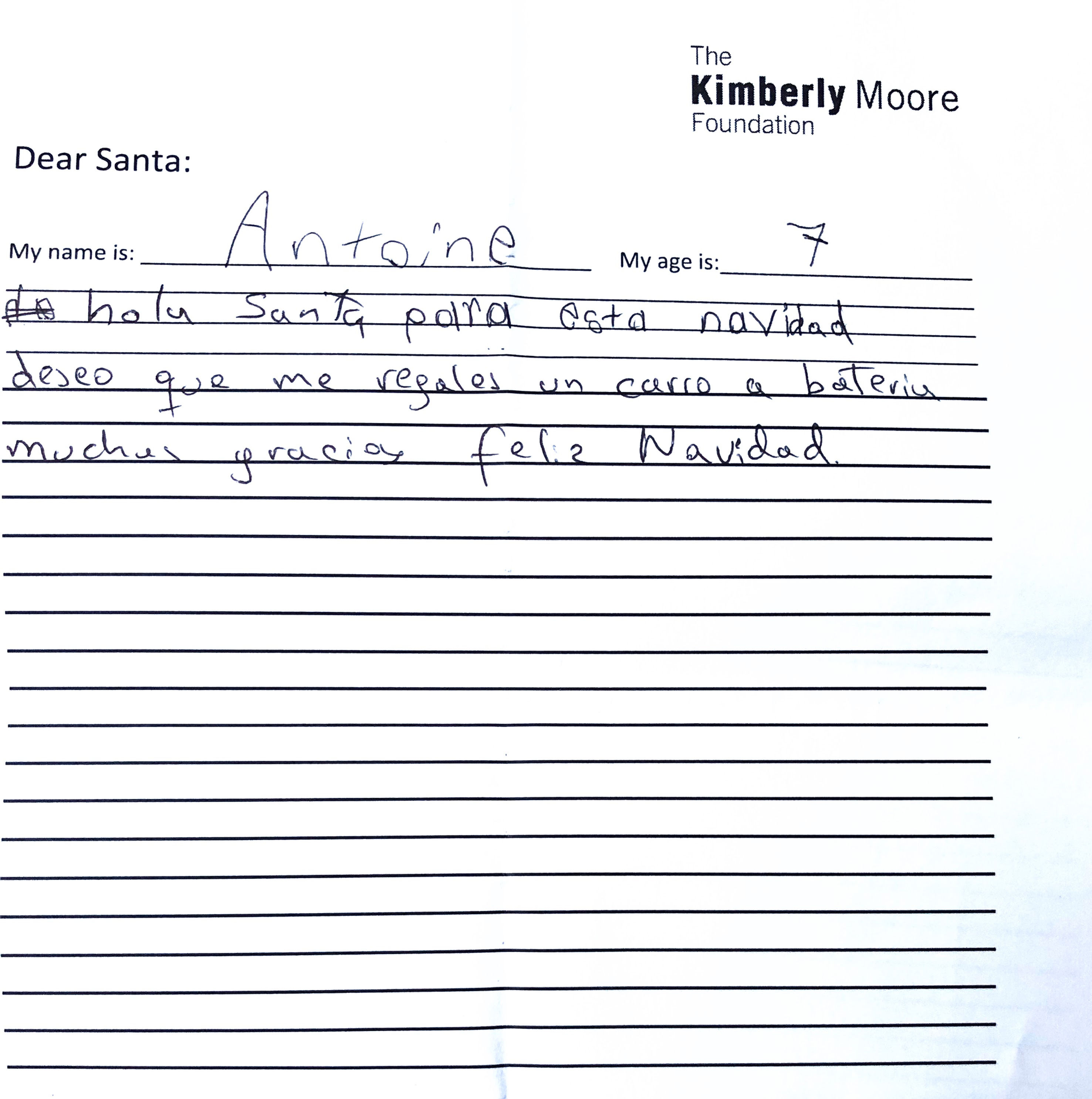 Antoine, age 7