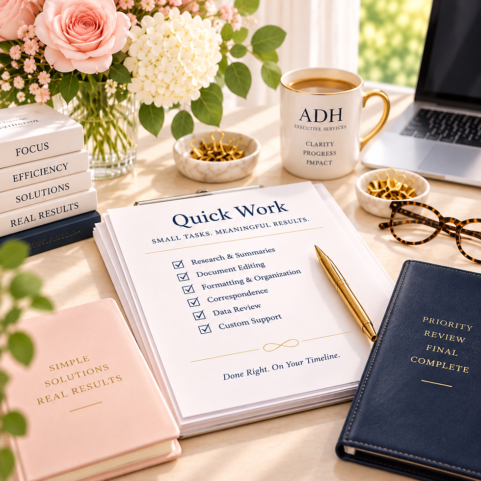 Fixed prices for small, self-contained pieces — formatting, a letter, a résumé, a document index. The figure is known before the work begins.