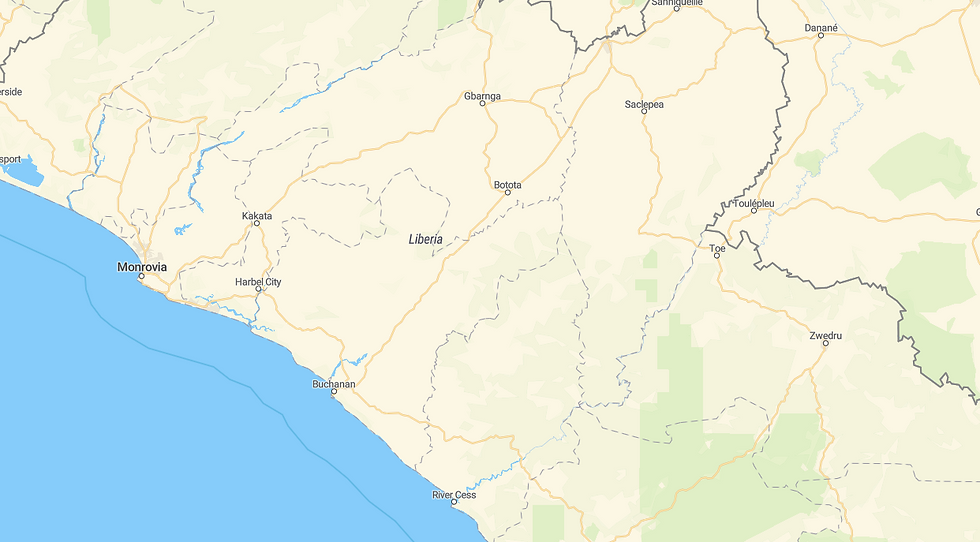 Liberia map Placed Programme