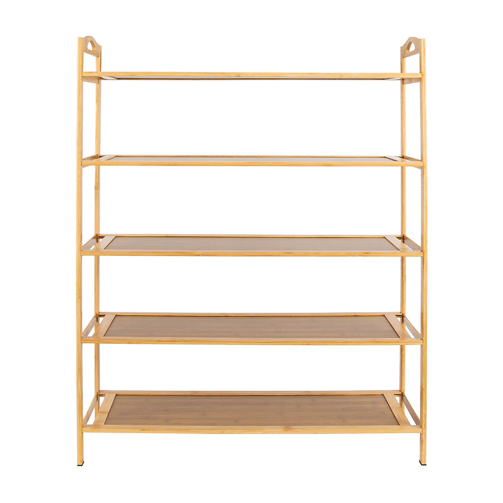 Thumbnail: 5-Tier Bamboo Shoe Rack Storage Unit Organiser