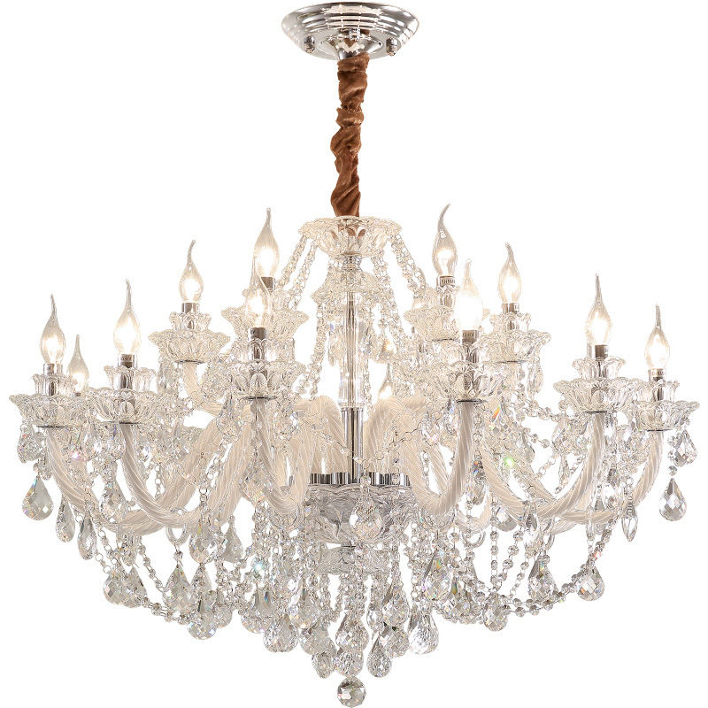 Thumbnail: French Lustre Crystal E14 Chandelier