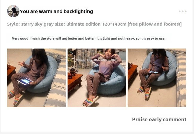 Thumbnail: Modern Linen Bean Bag Lazy Sofa