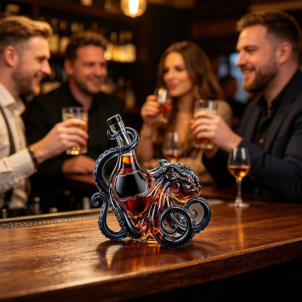 Thumbnail: Artistic Octopus Shaped Glass Decanter 350ml