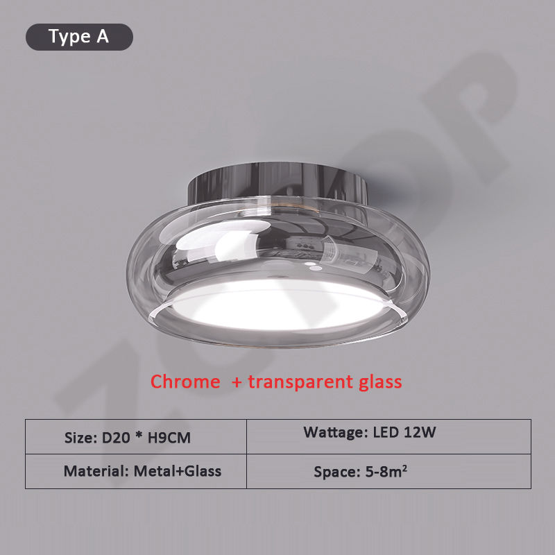 Thumbnail: Nordic LED Glass Ceiling Lamp