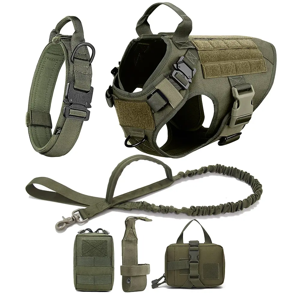 Thumbnail: Tactical Dog Harness and Leash Set
