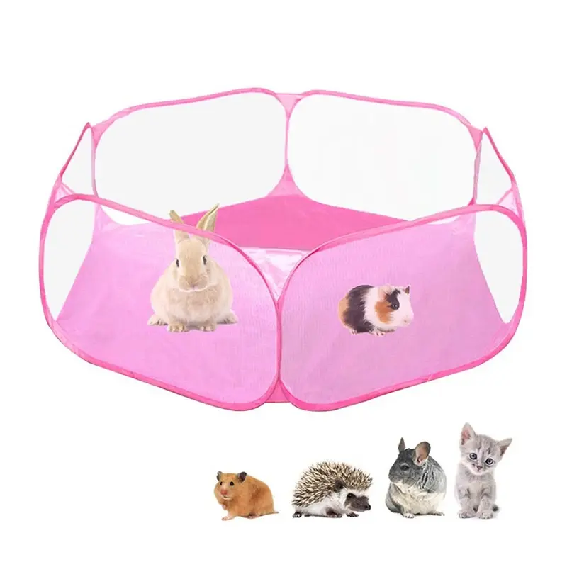 Thumbnail: Portable Transparent Small Pet Playpen and Tent