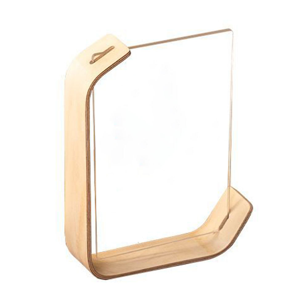 Thumbnail: Acrylic and Wooden Desktop Photo Frame