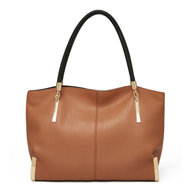 Thumbnail: FOXER Genuine Leather Elegant Luxury Women's Shoulder Handbag