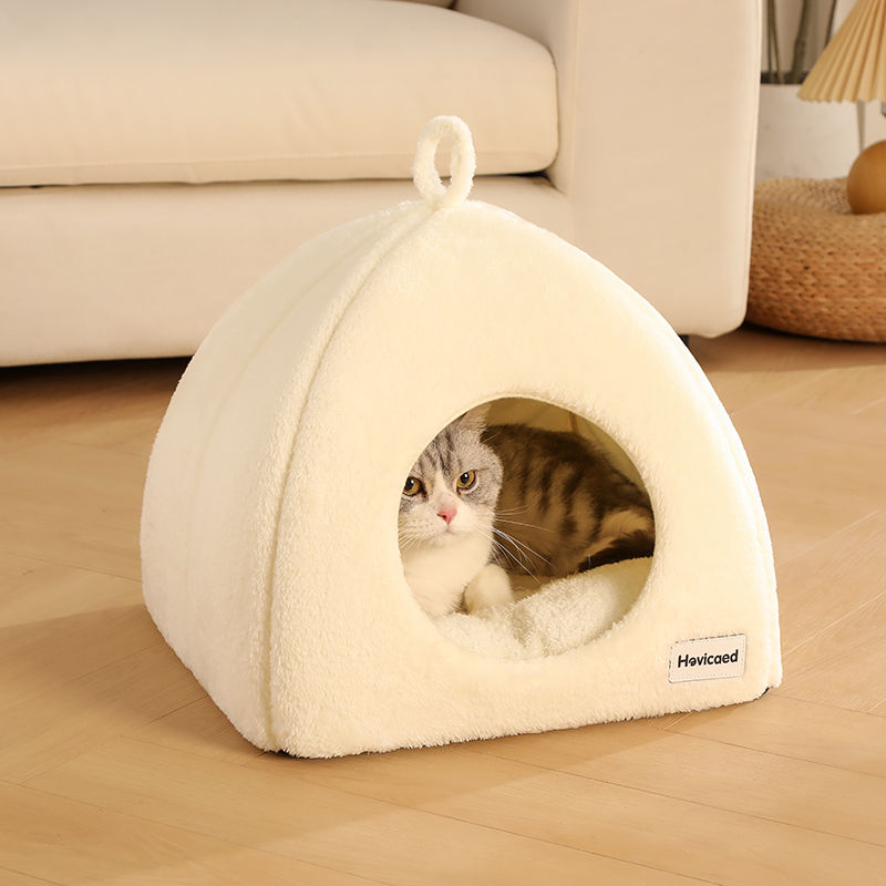 Warm Triangle Closed Cat Cave House
