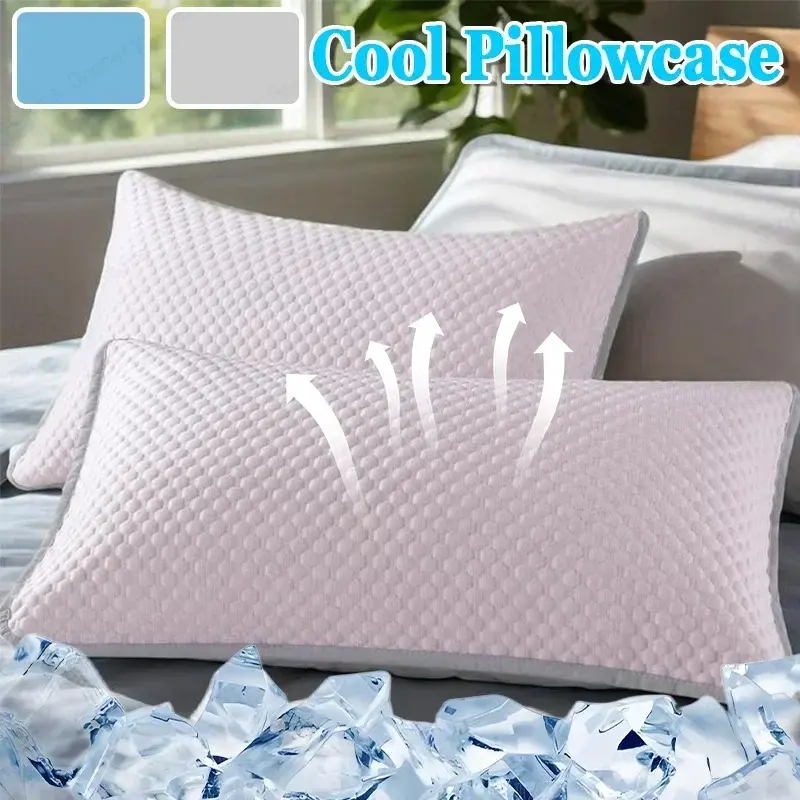 Thumbnail: Ice Silk Cooling Summer Pillowcase
