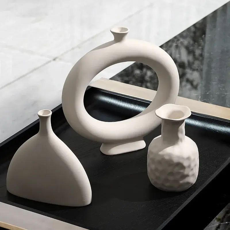 Thumbnail: Nordic Polygon Circular Ceramic Vase