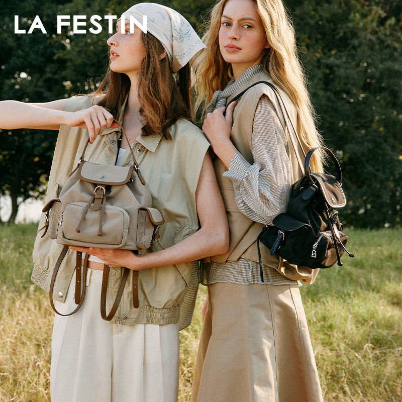 Thumbnail: La Festin Fashion Cotton Shoulder Backpack