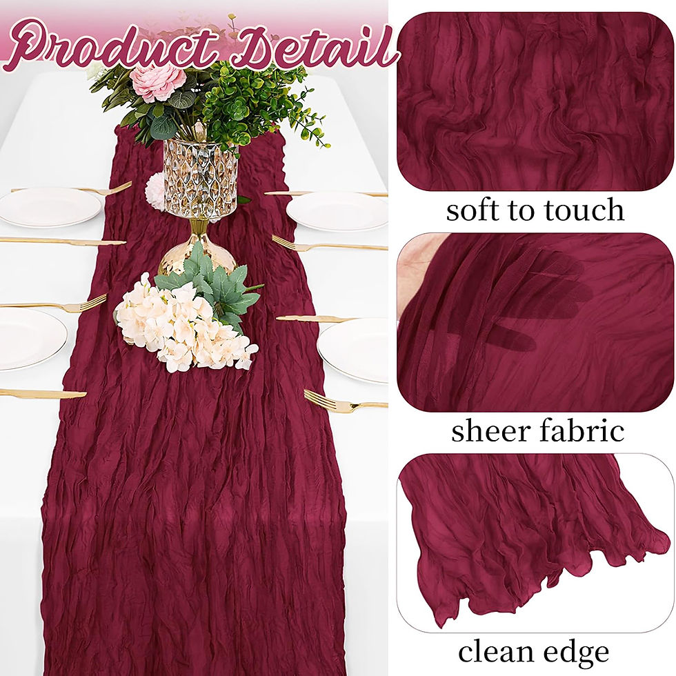 Thumbnail: Lilac Purple Lavender Cheesecloth Table Runner