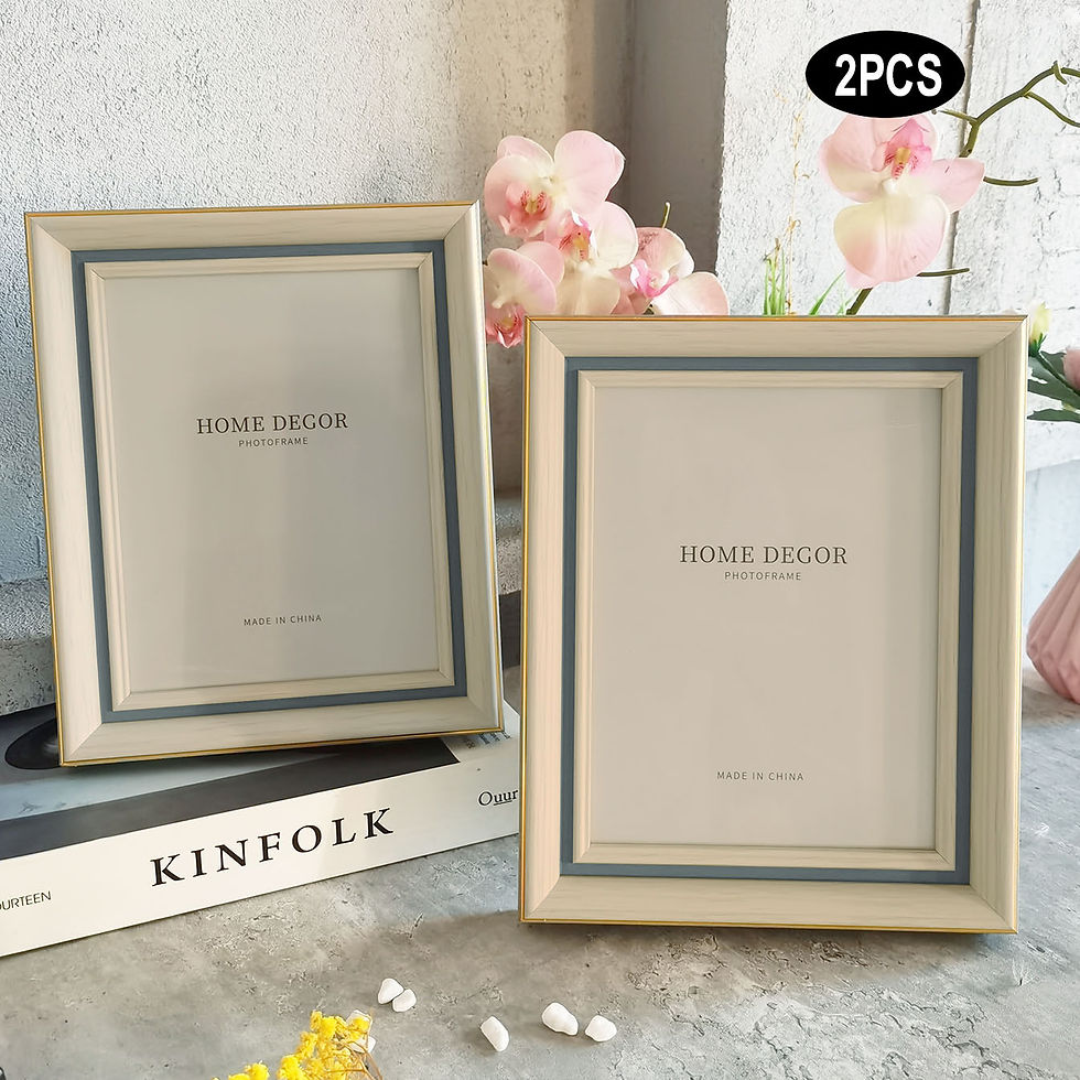 Thumbnail: Set of 2 Modern Resin Photo Frames for Wall and Tabletop