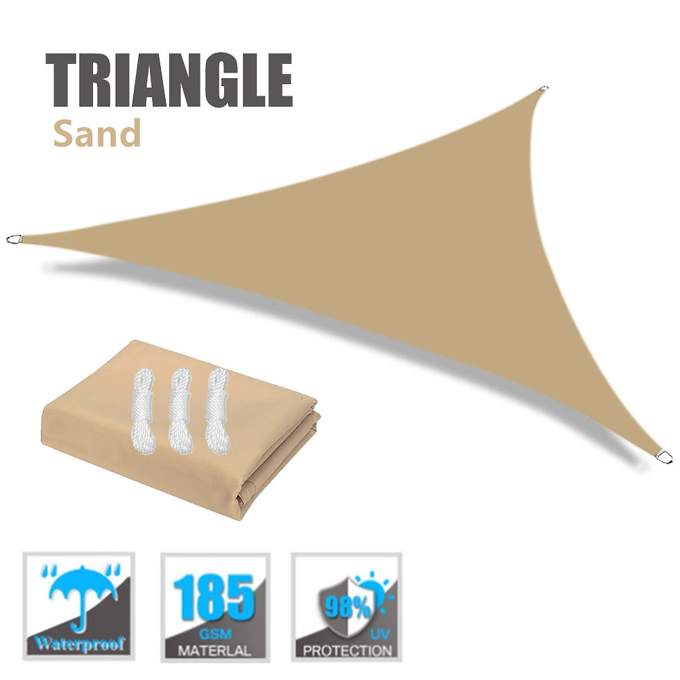 Thumbnail: Waterproof Triangle Sun Shade Sail Canopy 98% UV Block