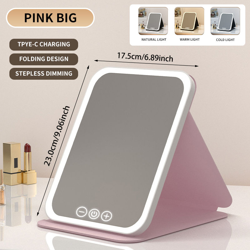 Thumbnail: 3-Colour Dimmable LED Foldable Makeup Mirror
