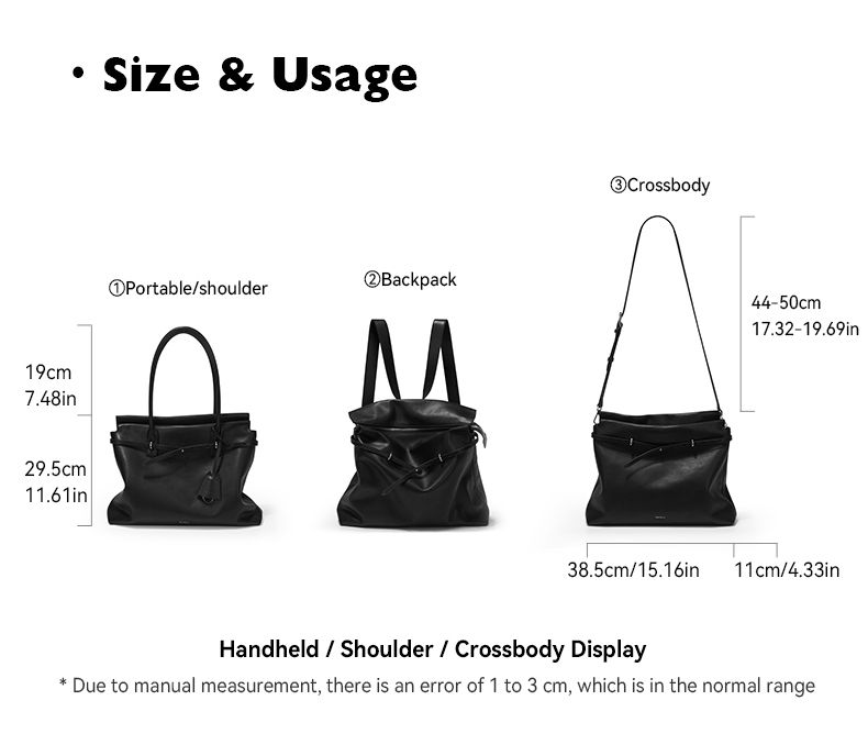 Thumbnail: BAFELLI Genuine Leather Underarm Tote Crossbody Bag