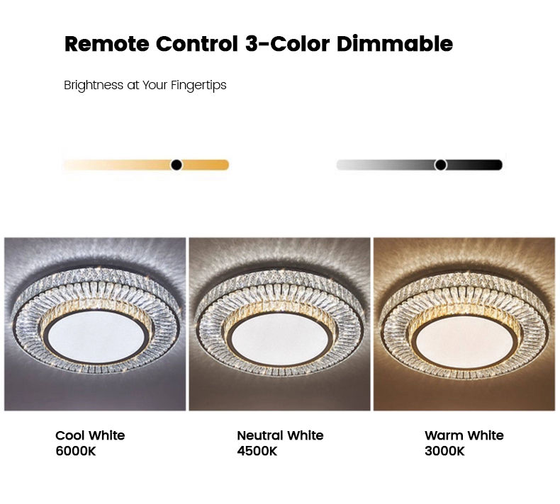 Thumbnail: Modern Luxury Gold Crystal LED Ceiling Light