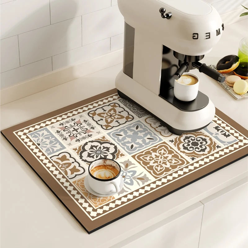 Thumbnail: Retro Coffee Maker & Dish Drying Mat
