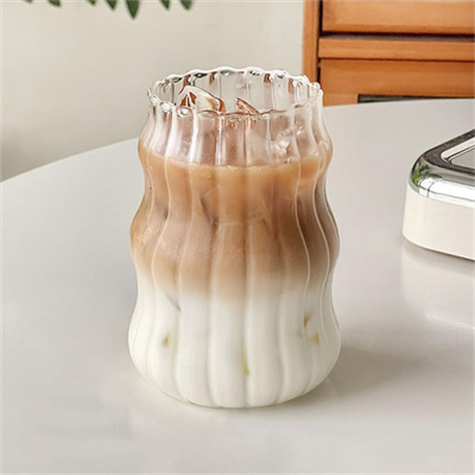 Thumbnail: Ribbed Glass Tumbler 530ml