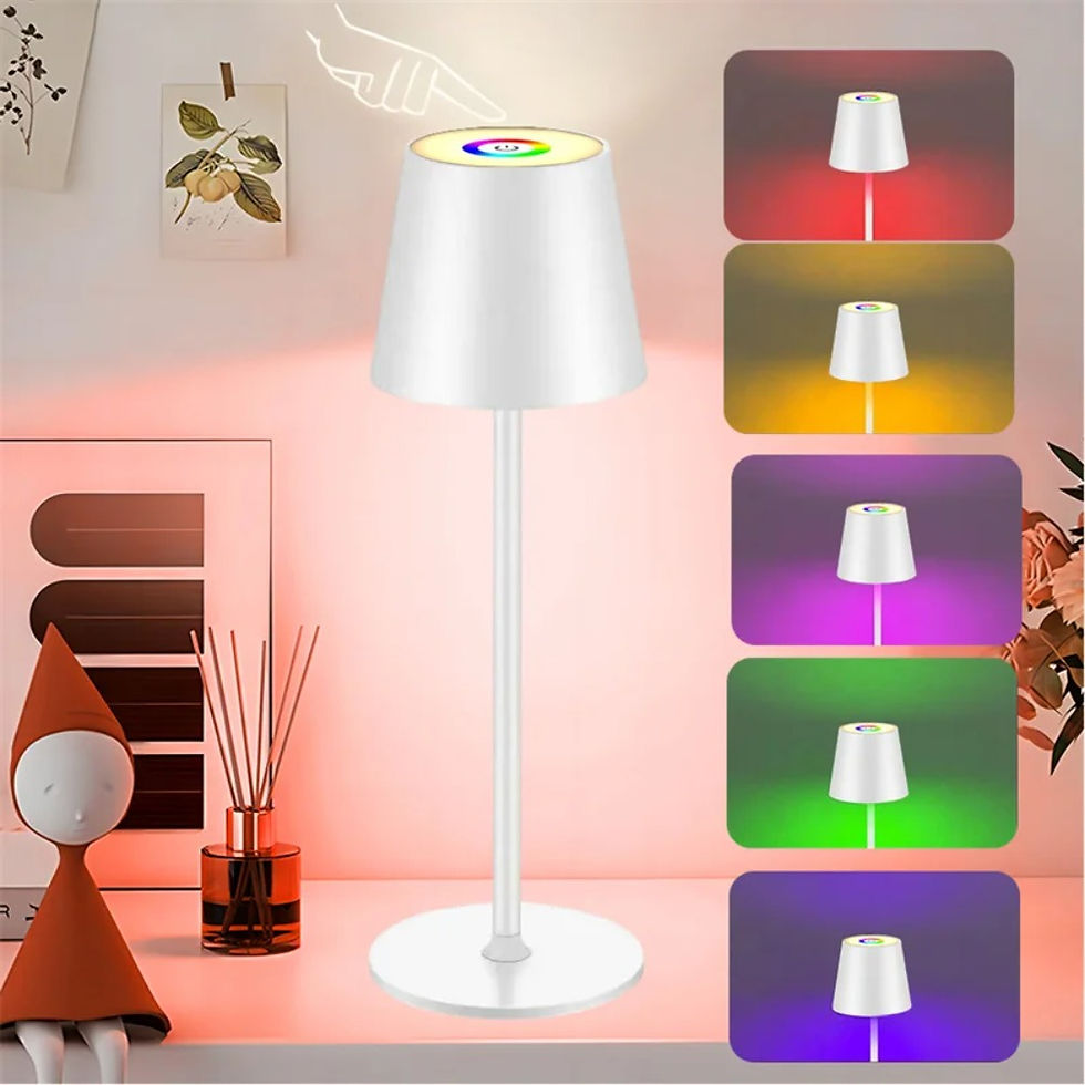 Thumbnail: Rechargeable Cordless LED Table Lamp with Adjustable Height and RGB