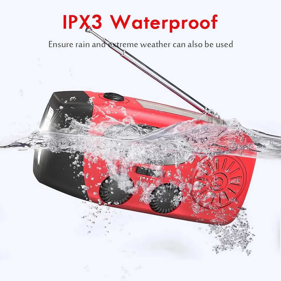 Thumbnail: Multifunctional Portable Solar and Hand Crank Emergency Radio