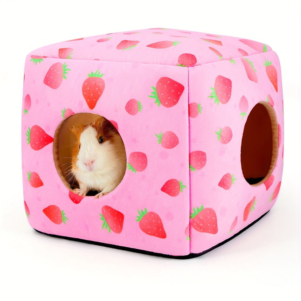 Thumbnail: Cozy Washable Fleece Small Animal Hideout House