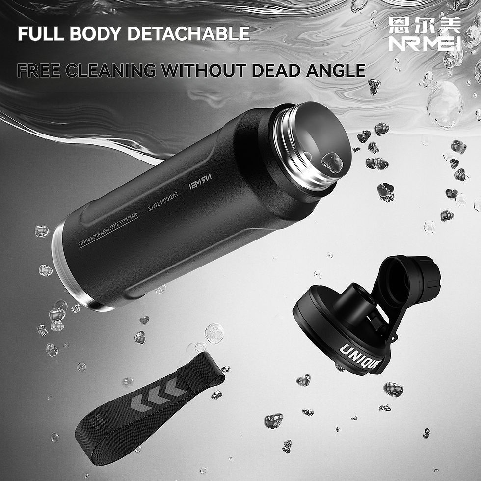 Thumbnail: 1L Insulated Stainless Steel Water Bottle and Tumbler