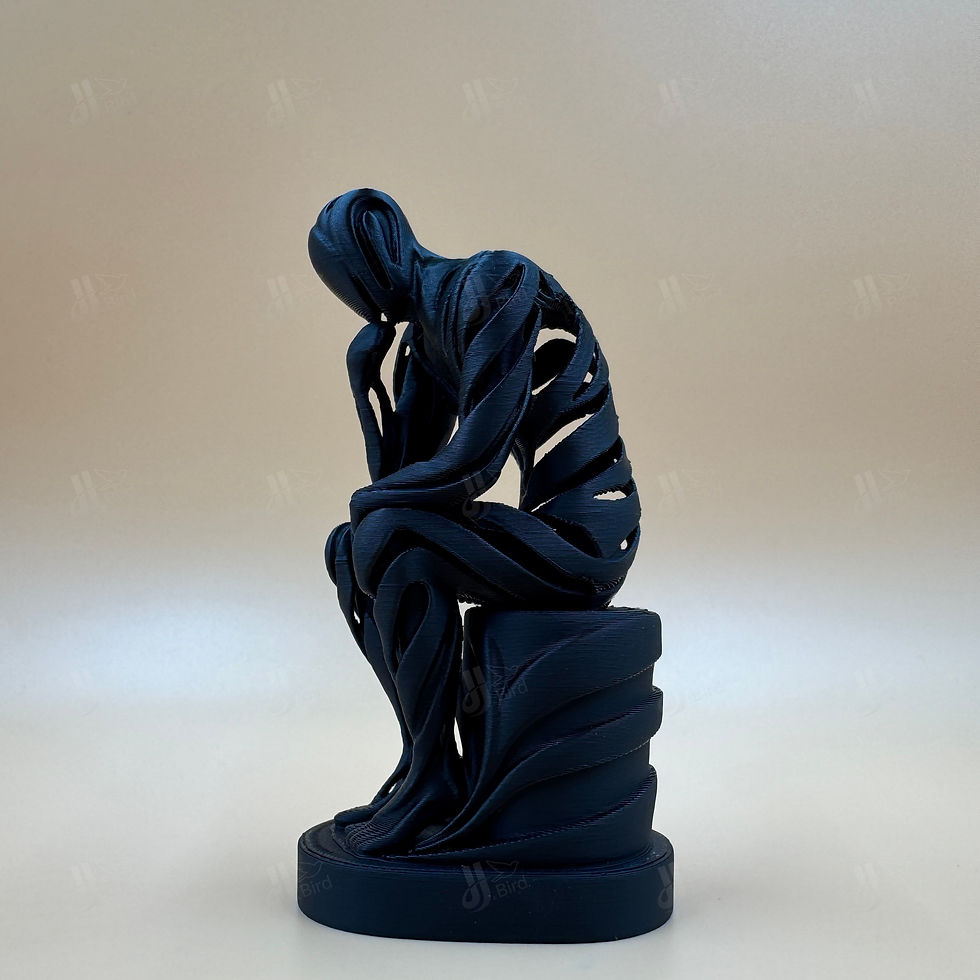 Thumbnail: Exquisite Black Hollowed Thinker Figurine
