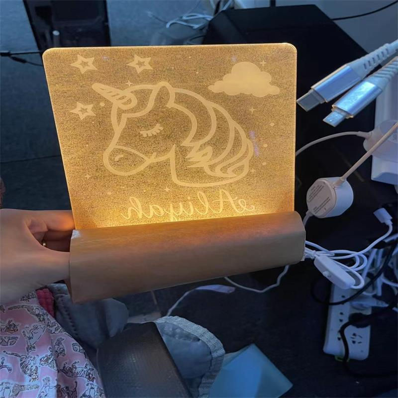 Thumbnail: Personalised 3D USB Crystal Night Light
